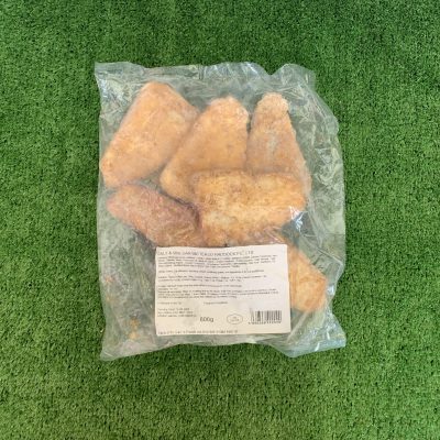 Salt & vinegar battered haddock fillets (new, white labels)