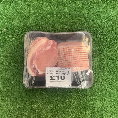 fresh boneless pork loin roast (cut into two)