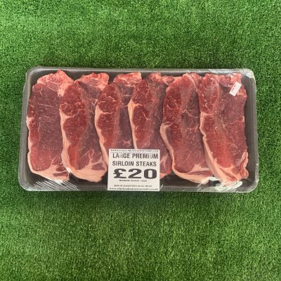 Large premium sirloin steaks (bulk)