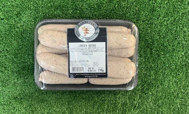 Lincoln sausages (Barrett’s award winning)