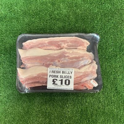 Fresh belly pork slices