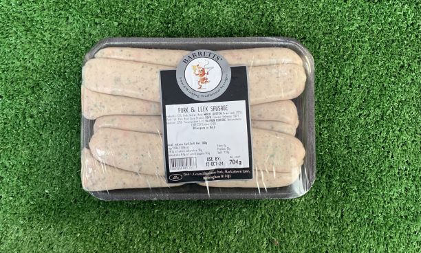 Pork & leek sausages (Barrett’s award winning)