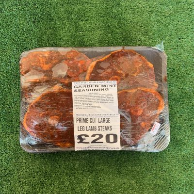 garden minted prime cut large leg lamb steaks (1.8kg)