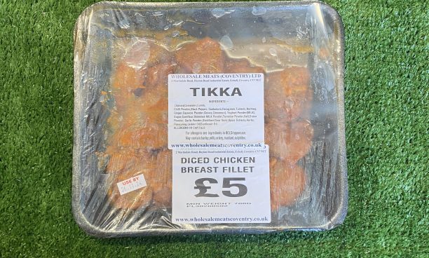 tikka marinated diced chicken breast fillets