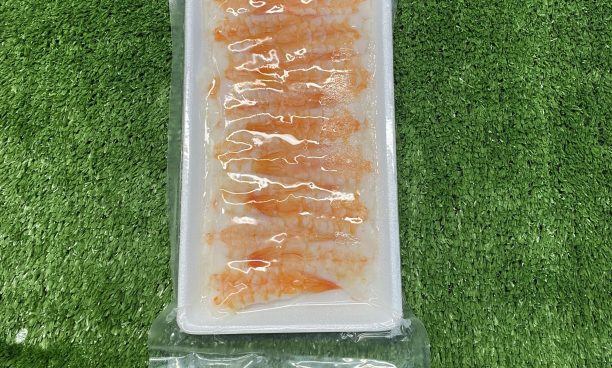 30X sushi grade frozen cooked. Peeled & butterflied prawns