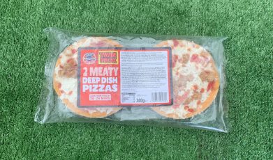 2X meaty deep dishes pizzas
