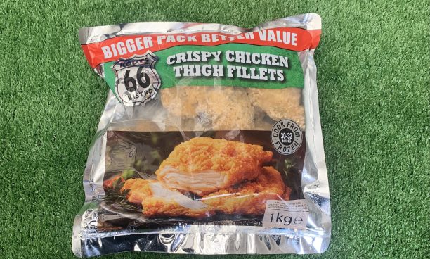 crispy chicken thigh fillets (bigger bag better value) 66 route