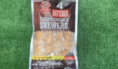 4X battered crispy chicken skewers large pack