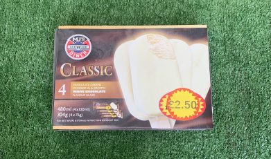 4x classic vanilla white chocolate ice cream