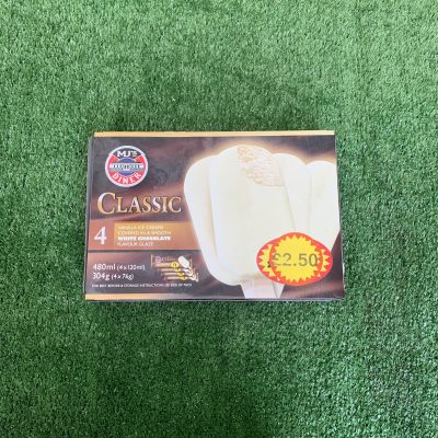 4x classic vanilla white chocolate ice cream