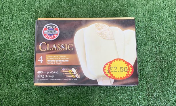 4x classic vanilla white chocolate ice cream