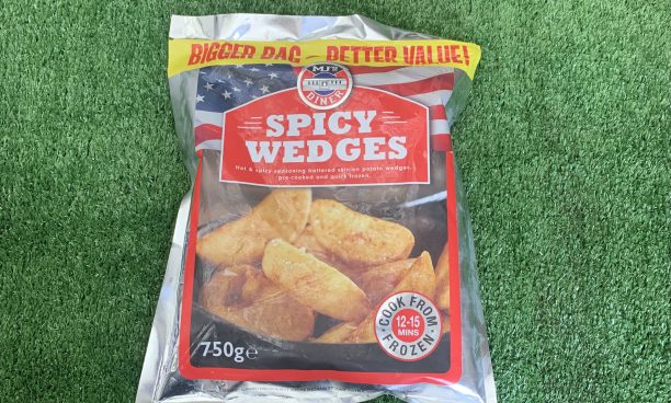 xl pack of spicy potato wedges (bigger bag better value)