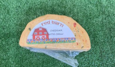block of cheddar with chilli