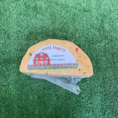 block of cheddar with chilli