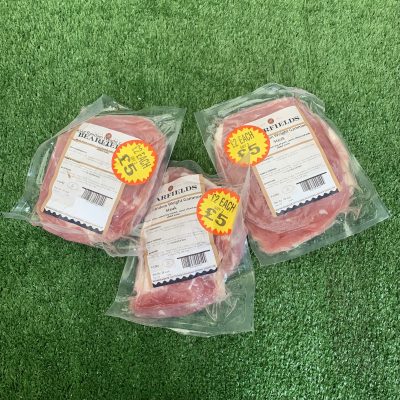 3X packs of 454g random weight gammon steaks