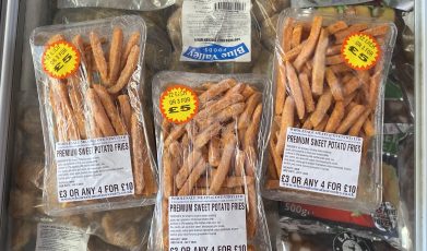 3X large packs of premium sweet potato fries