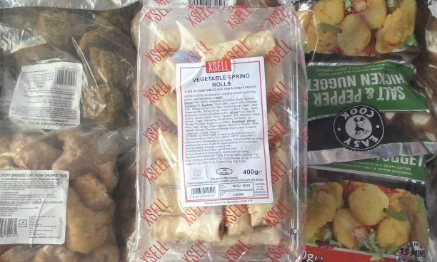 Vegetable spring rolls (£2 or any 3 for £5 section)