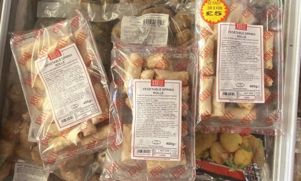 3X large packs of vegetable spring rolls