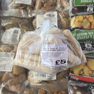 XL bag of 16X cheese & chilli pork sausages 1.4KG