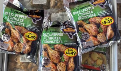 3X large packs of 1Kg salt & pepper chicken drumsticks (roadhouse)