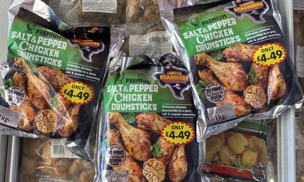 3X large packs of 1Kg salt & pepper chicken drumsticks (roadhouse)