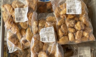 3X large packs of crispy breaded chicken chunks