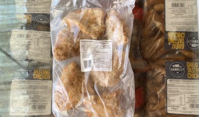 Parmingiara cheese coated chicken fillets