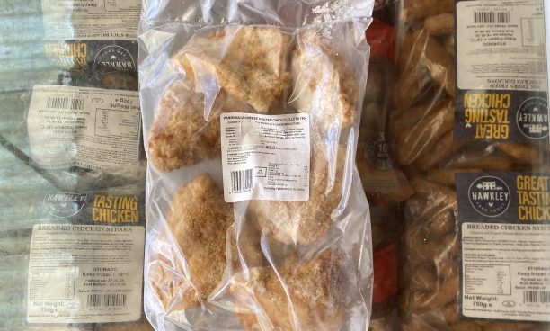 Parmingiara cheese coated chicken fillets