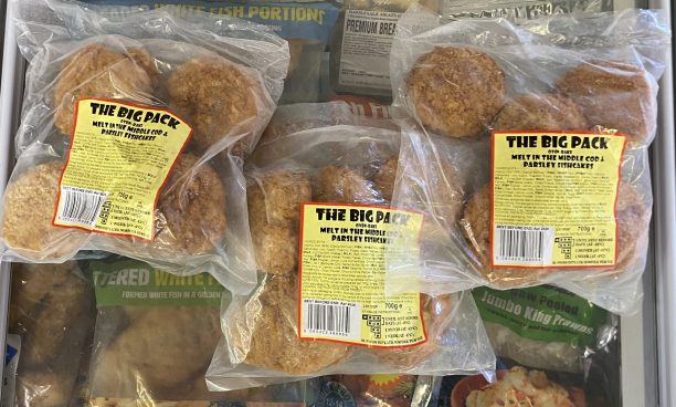 3X large packs of melt in the middle cod & parsley fishcakes