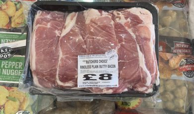 Butchers choice rindless plain butty bacon (1.9KG)
