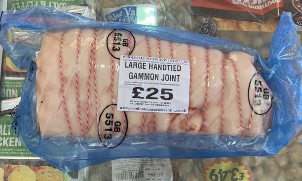 Large handtied gammon joint (XL) catch weight: 4.1KG -5KG