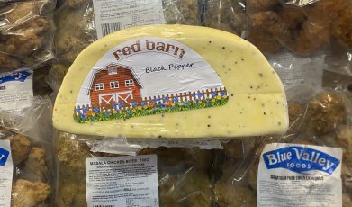 block of black pepper cheddar cheese (900g+)