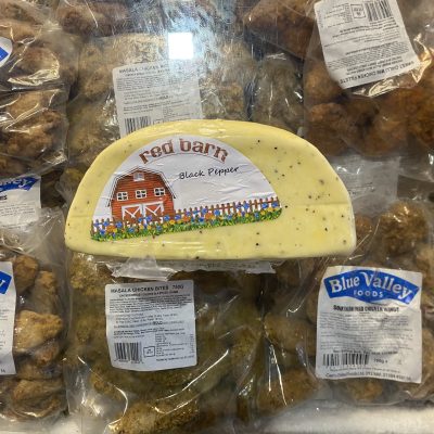 block of black pepper cheddar cheese (900g+)
