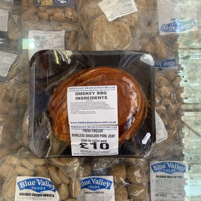 Smokey BBQ marinated Fresh English boneless shoulder pork joint