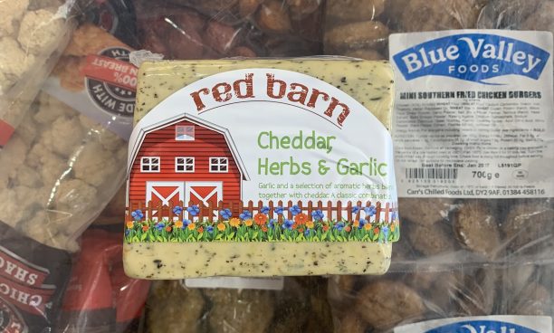 Block of flavour cheese (herbs & garlic cheddar) 900g+