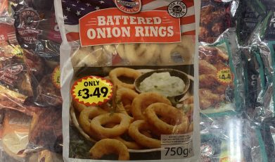 Large bag of battered onion rings (pub style)