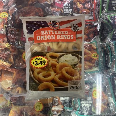 Large bag of battered onion rings (pub style)