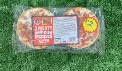 2X meaty Deep dish pizzas (back in stock)