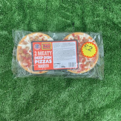 2X meaty Deep dish pizzas (back in stock)