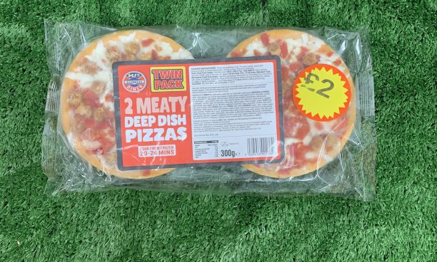 2X meaty Deep dish pizzas (back in stock)