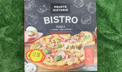 Bistro large ham & mushrooms pizza