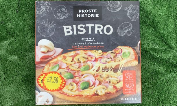 Bistro large ham & mushrooms pizza