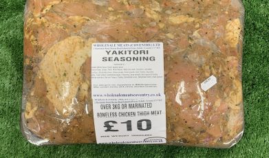 Over 3kg of Yakitori marinated boneless chicken thigh meats