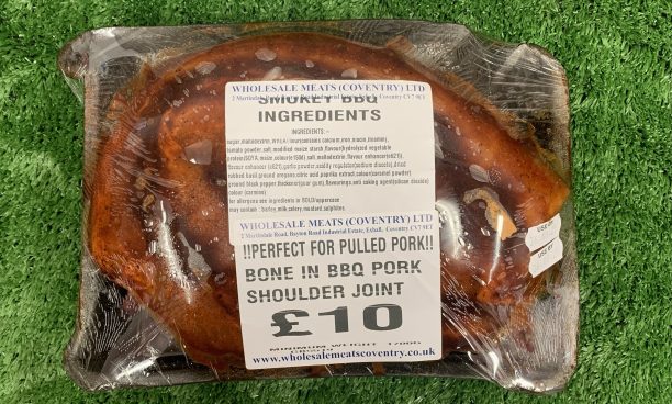 Smokey bbq marinated bone in bbq pork shoulder joint (perfect for pulled pork)
