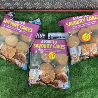 3X large packs of assorted savoury cakes