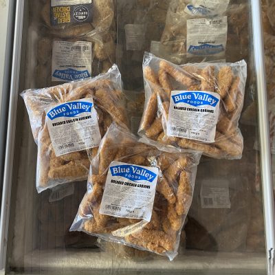3X large packs of breaded chicken goujons