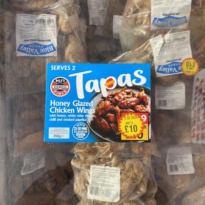 Honey glazed chicken wings (with white wine vinegar) tapas collection
