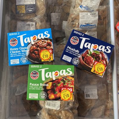 3X tapas collection (meatballs, patatas bravas, honey glazed chicken wings)