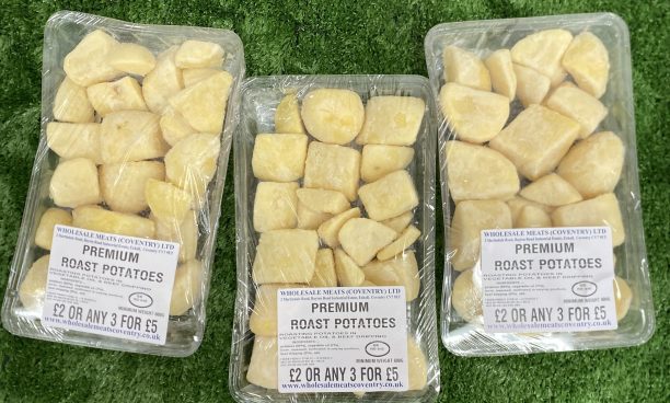 3X large packs of premium roast potatoes