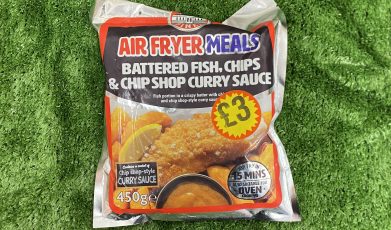 Airfryer meals: battered fish, chip shop chips & curry sauce (new)